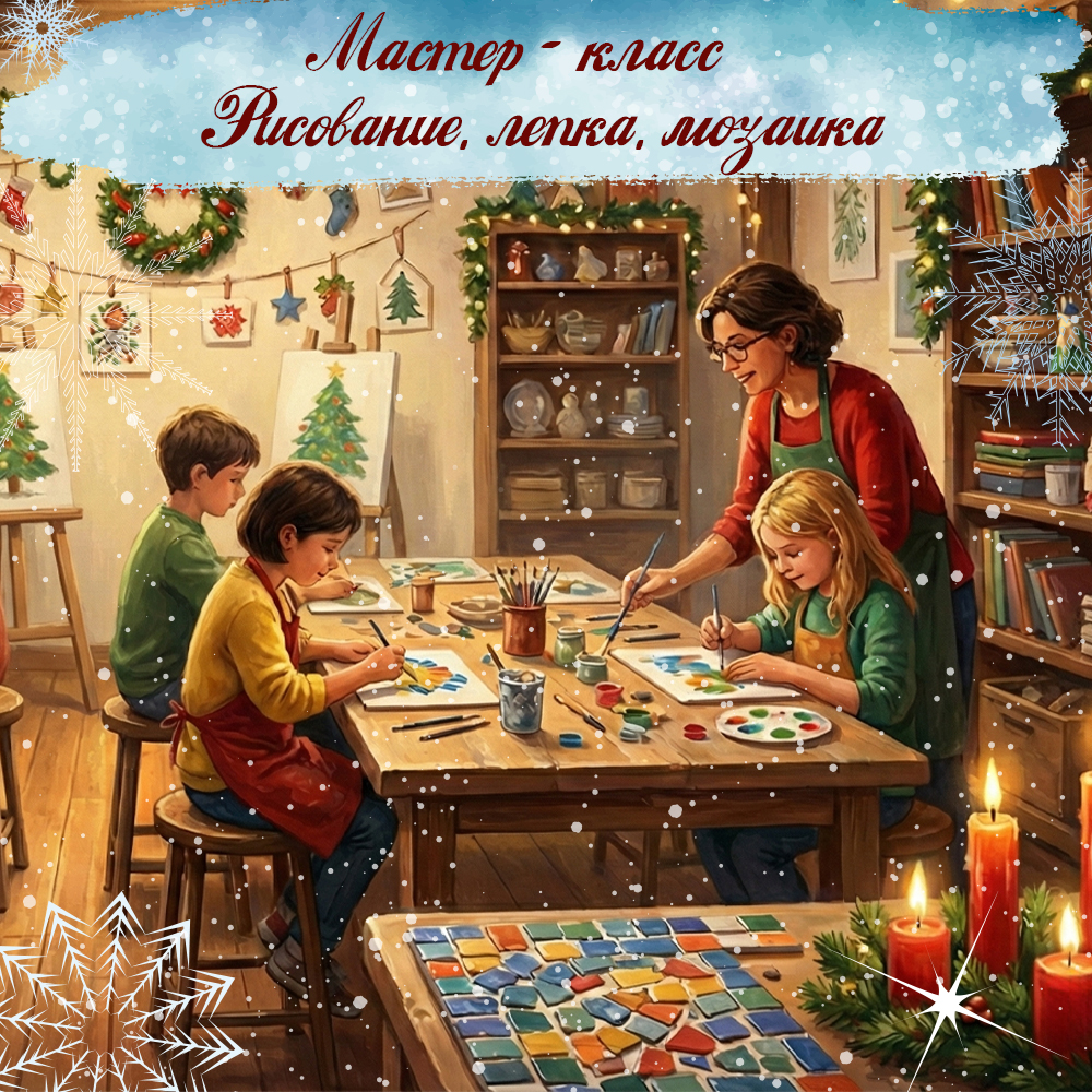 Мастер-классы по рисованию, лепке и мозаике