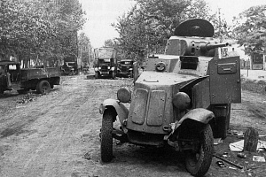 БА-3М оставленный нашими войсками при отступлении, 1941 год. Украина