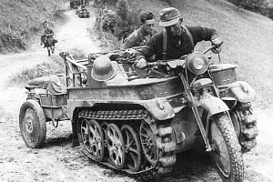 кеттенкрад на горных дорогах