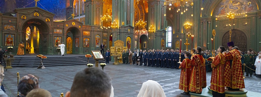 Сегодня в Главном храме ВС РФ прошла Божественная литургия 