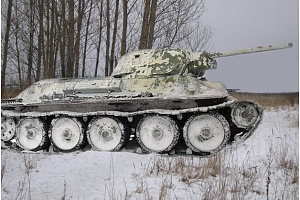 Танк Т-34. Зима 1941 года.